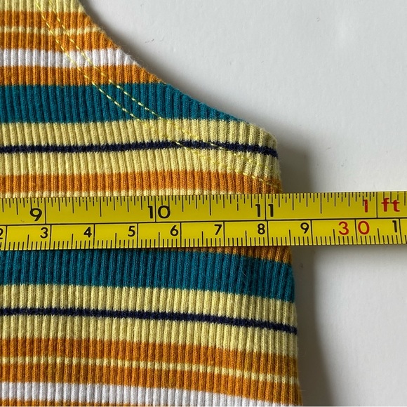 Care Bears Size Small 6 7 Funshine Bear Orange Green Tank Top Stripes Girls EUC - Picture 9 of 16